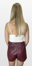 Load image into Gallery viewer, Wine With Dinner Faux Leather Skort