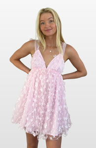 Chiffon Petals Mini Dress