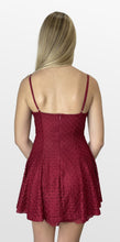 Load image into Gallery viewer, Cranberry Crush Lace Skater Dress