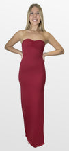 Load image into Gallery viewer, Ruby Wine Strapless Maxi Dress