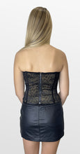 Load image into Gallery viewer, Black Widow Lace Overlay Corset Top