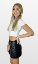 Load image into Gallery viewer, Buckle Down Faux Leather Skirt