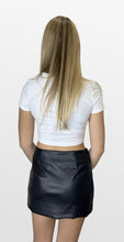 Load image into Gallery viewer, Buckle Down Faux Leather Skirt