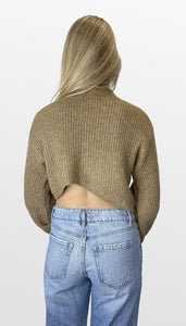 My Side Asymmetrical Crop Sweater