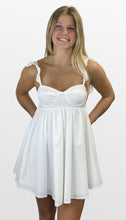 Load image into Gallery viewer, White Hot Bustier Bodice Mini Dress