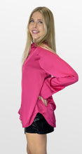 Load image into Gallery viewer, Pink Season Satin Collared Shirt