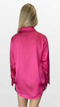 Load image into Gallery viewer, Pink Season Satin Collared Shirt