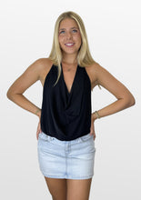 Load image into Gallery viewer, Soft Result Cowl Neck Halter Top