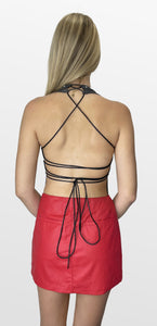 Edgy Energy Faux Leather Top
