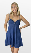 Load image into Gallery viewer, Let Me Be Free Denim Swing Dress
