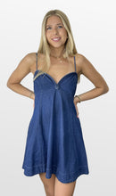 Load image into Gallery viewer, Let Me Be Free Denim Swing Dress