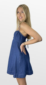 Let Me Be Free Denim Swing Dress