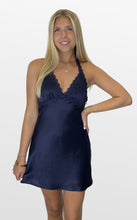 Load image into Gallery viewer, Midnight Muse Satin Dress