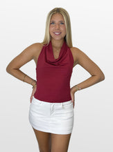 Load image into Gallery viewer, Cheer ‘Em On Cowl Neck Halter Top