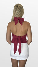 Load image into Gallery viewer, Cheer ‘Em On Cowl Neck Halter Top