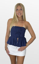 Load image into Gallery viewer, Game Time Smocked Peplum Top