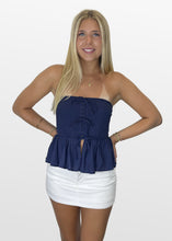Load image into Gallery viewer, Game Time Smocked Peplum Top