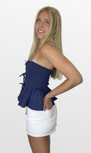 Load image into Gallery viewer, Game Time Smocked Peplum Top