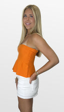 Load image into Gallery viewer, Sporty Strapless Peplum Top