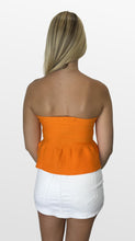 Load image into Gallery viewer, Sporty Strapless Peplum Top