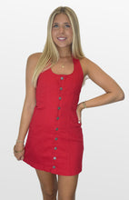 Load image into Gallery viewer, Hot Spot Denim Halter Dress