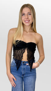 Midnight Lace Bandeau With Overlay