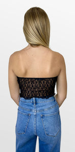 Midnight Lace Bandeau With Overlay