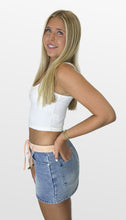 Load image into Gallery viewer, Gingham Touch Denim Skirt