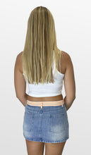 Load image into Gallery viewer, Gingham Touch Denim Skirt
