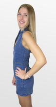 Load image into Gallery viewer, Casual Comment Denim Halter Romper