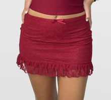 Load image into Gallery viewer, On Your Game Lace Mini Skirt