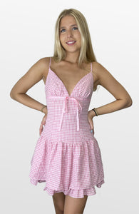 Fair Play Gingham Drop Waist Dress