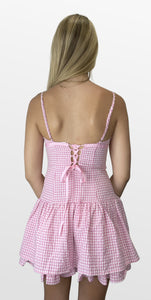 Fair Play Gingham Drop Waist Dress