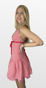 Fair Play Gingham Drop Waist Dress