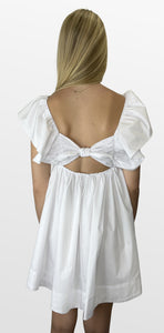 Get Your Game On Dress With Ruffle Sleeves