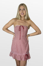 Load image into Gallery viewer, Gingham Girl Strapless Dress