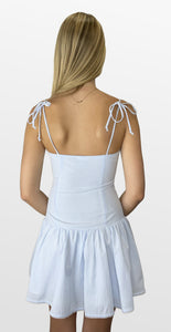 Winning Season Striped Drop Waist Dress