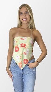 Scarlet Poppies Scarf Top
