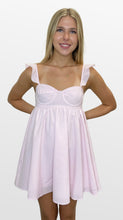 Load image into Gallery viewer, Palest of Pink Bustier Bodice Mini Dress