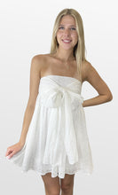 Load image into Gallery viewer, Flirty Friendship Eyelet Babydoll Dress With Bow