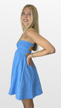 Load image into Gallery viewer, Eyelet With a Twist Strapless Mini Dress