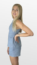 Load image into Gallery viewer, Subtle Stripe Denim Short Set
