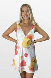 Big Bold Bloom V-Neck Dress