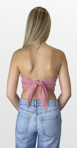 Wild and Free Gingham Bandana Top