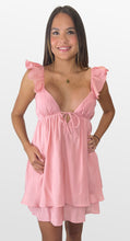 Load image into Gallery viewer, Girlish Charm Ruffle Shoulder Dress