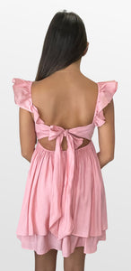 Girlish Charm Ruffle Shoulder Dress