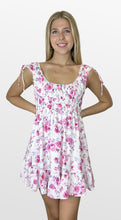 Load image into Gallery viewer, Rosey Pink Smocked Waist Dress