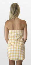 Load image into Gallery viewer, Field Trip Gingham Strapless Dress