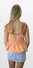 Load image into Gallery viewer, Go Orange Gingham Babydoll Top
