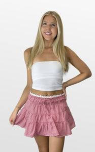 Wild and Free Tiered Gingham Skirt